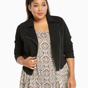 Black Knit Moto Jacket